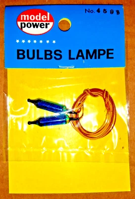 1 PK OF 459B CONTAINS 2 BLUE 14V FLASHING WIRED BULBS MODEL POWER NEW ORIGINAL - Image 1 of 3