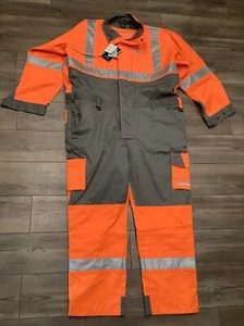NWT 3XL Mining Miner Suit Flame Orange Coveralls One Piece New With Tags Sandvik - Picture 1 of 8