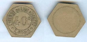 Jetons divers - Taverne du lion d'argent L. Roux 40 c uniface - Picture 1 of 1