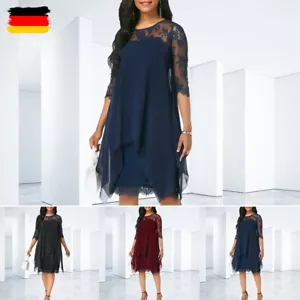 Sexy Damen Chiffon Partykleid Bekleidung Abendkleider Solid Freizeit Party Kleid - Bild 1 von 11