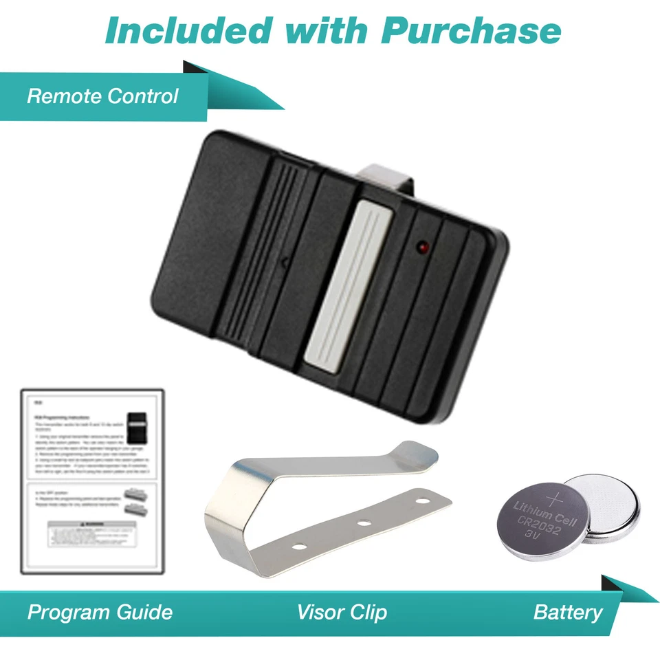 EASTCOASTSALES1 Garage Door Opener Remote for Genie Overhead Door GT90-1 G220 MAT90 GT912 AT90