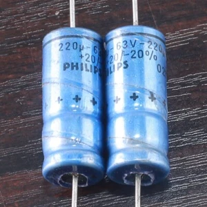 2pcs Condensatore elettrolitico assiale PHILIPS 021 serie 220uF 63V 63V 220uF - Foto 1 di 2