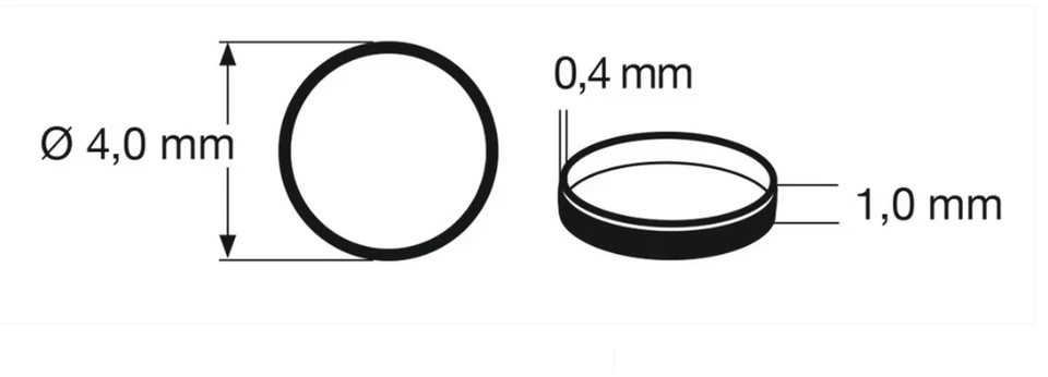 Fleischmann N Scale 948002 Traction Tires 10pcs set 4mm width 1mm - Image 1 of 1