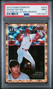 ๐ 2019 PANINI DONRUSS ACTION ALL-STARS BRONZE #AA4 SHOHEI OHTANI #/349 PSA ๐ - Picture 1 of 3