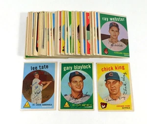 Lote de (104) diferentes tarjetas de béisbol 1959 Topps firmadas autos - Imagen 1 de 5