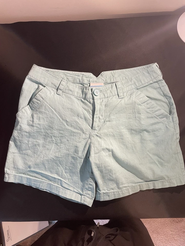 Pantalones cortos Columbia verde azulado para mujer talla 6 pesca al aire libre senderismo chinos elásticos Foto 1 de 3