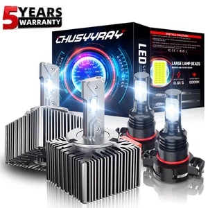 Para For 2016-2020 Chevrolet Silverado Combo D5S Faros LED + 5202 Luz antiniebla - Picture 1 of 14