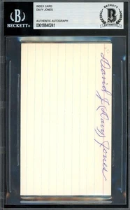 Davy Jones Beckett BAS Signed 3x5 Index Card Autograph - Picture 1 of 2
