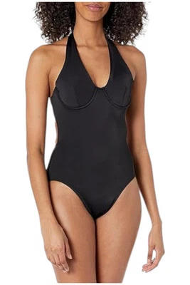 Norma Kamali Women's Standard Underwire Halter Mio Black - Image 1 of 2