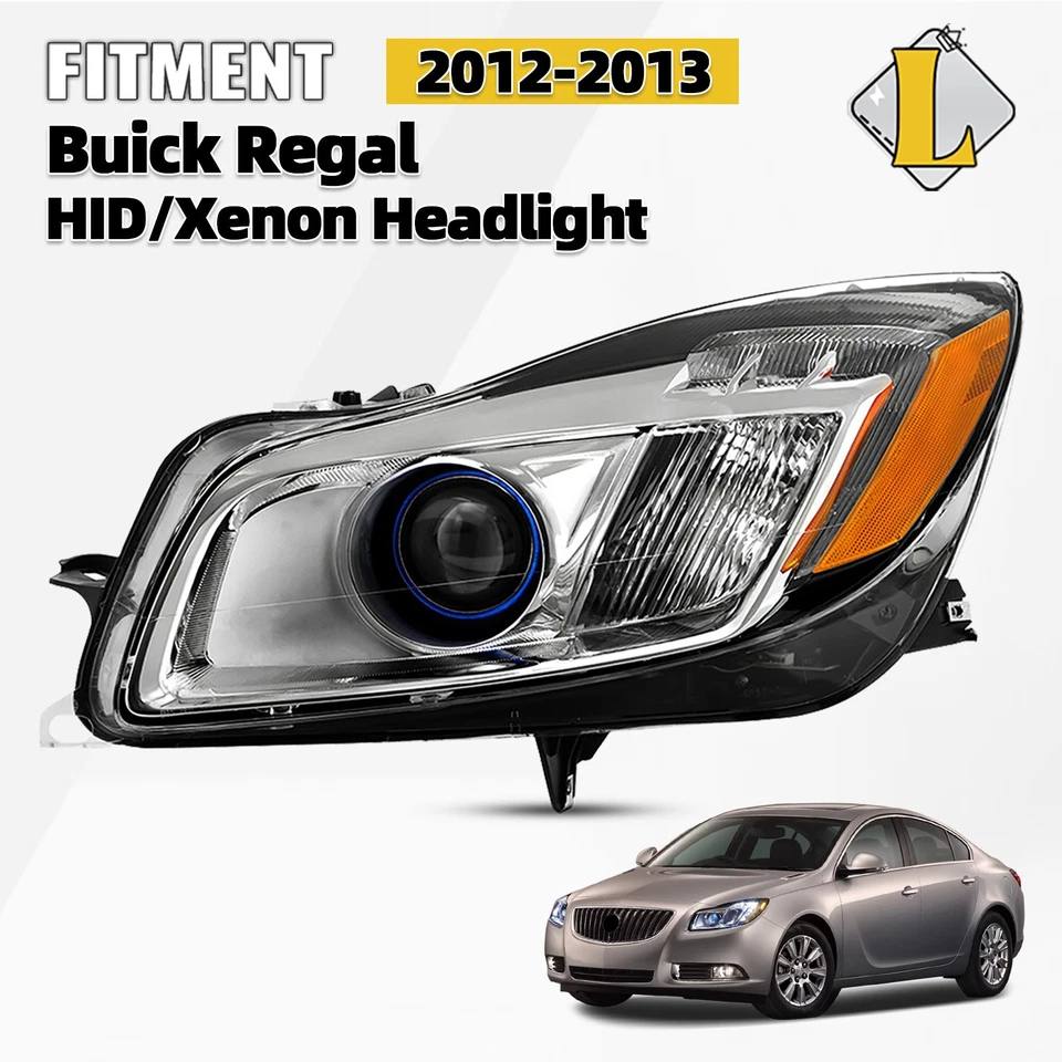 For 2012-2013 Buick Regal HID Type w/ Blue Ring Projector Headlight Left Side Foto 1 de 4