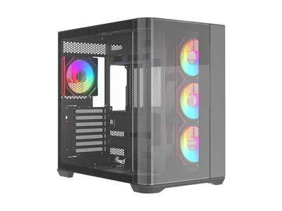 Rosewill ACA503B ATX Mid-Tower PC Gaming Case Curved Tempered Glass Side Panel, - Image 1 of 4