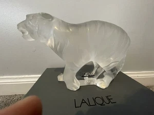 Lalique Bengale Motif Tiger Tigre Glass Ornament - Picture 1 of 7