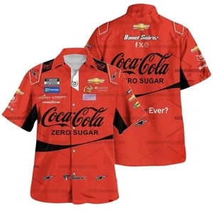 Daniel Suarez Nascar Racing Coca Cola Zero Sugar 2024 Uniform Hawaiian Shirt - Picture 1 of 4