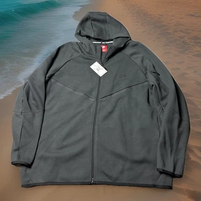 NIKE TECH FLEECE FULL ZIP BLACK HOODIE MENS 4XL HV0949-060 NWT - image 1 of 4