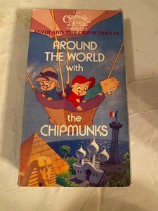 Mit den Chipmunks VHS Kassette Alvin und die Chipmunk Bibliothek um die Welt RAR - Bild 1 von 4