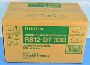 Fujifilm R812-DT 330 Thermal Photo Paper and Ribbon Set NEW OEM SEALED BOX - Afbeelding 1 van 6