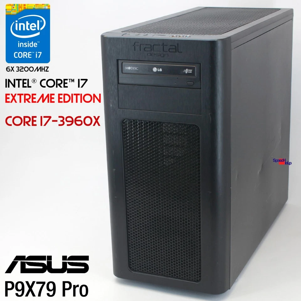 ASUS P9X79-PRO Intel Core i7 3960X Computadora PC 256GB SSD 8GB RAM Windows 10 - Imagen 1 de 4
