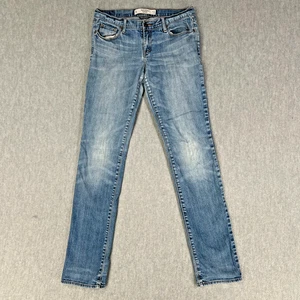 Abercrombie & Fitch Jeans Damen 4L blau gerades Bein perfekter Stretch 29Wx32L - Bild 1 von 10