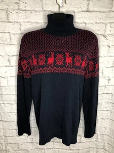 Tommy Hilfiger Snowflake Stella Turtleneck Sweater Sky Captain Size L NWT $69.50 - Picture 1 of 3