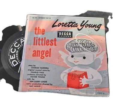 Little Angel - Loretta Young "45 Decca Records - Extended Play- ED 549 Antique  - Image 1 of 4