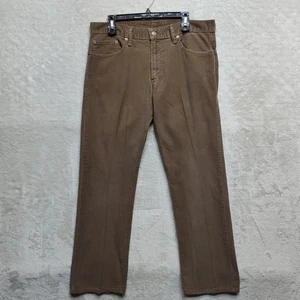 Levis 514 Corduroy Pants Mens 34x30 Beige Slim Straight Stretch Preppy Casual - Picture 1 of 12