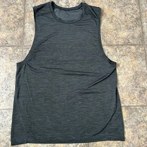 Lululemon Mens Sleeveless Workout Muscle Shirt Sz M Dark Gray Crewneck - Picture 1 of 6