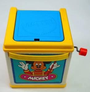 1987 Walt Disney Mickey Mouse Music Jack In The Box Mattel Sammlerstück - Bild 1 von 4