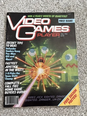Video Games Player #1 1982 Fall Tron 1st issue magazine Donkey Kong Pac Man Foto 1 de 4
