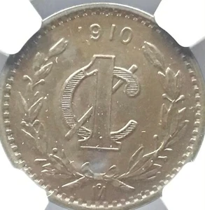 1910 Mexico 1 Centavo NGC UNC Details KM 415 (C635) - Picture 1 of 4