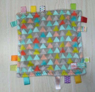 Bright Starts Taggies Baby безопасности одеяло серый зеленый цветной треугольники милый - Изображение 1 из 4