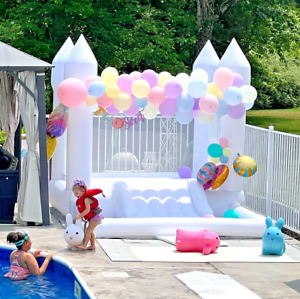 Brand New Oxford 13x8ft Inflatable White Bounce House With Ball Pit For Toddlers