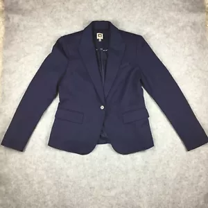 Anne Klein Blazer singolo bottone con spalline, donna 4 (Navy con argento) - Foto 1 di 9