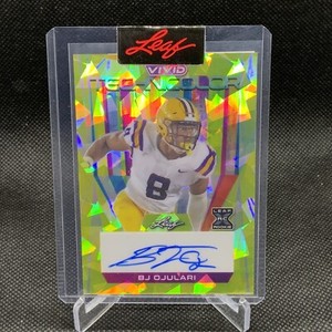 2023 Leaf Vivid BJ Ojulari Technicolor Gold Cracked Ice Proof Auto 1/1