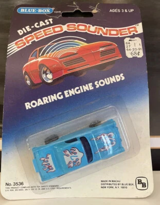 Vintage Blue Box Speed Sounder Die Cast Blue Flame Car #3536 Macau NEW! - Image 1 of 4
