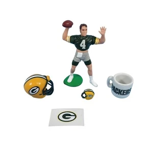 Green Bay Packer Collector Gift Lot Brett Favre Figure & Mini Helmet Sticker Mug - Picture 1 of 11