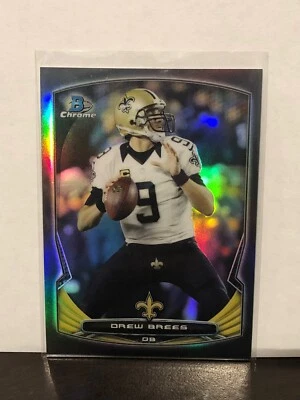 2014 Bowman Chrome #27 Drew Brees Black Refractor /299 - Image 1 of 2