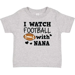 Inktastic I Watch Football With My Nana Baby T-Shirt Sports Boy Sport Toddler - Picture 1 of 5