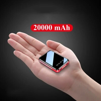 Power Bank 20000mAh Portable FAST Charger Mirror Screen LED Digital Mini Display - Image 1 of 4