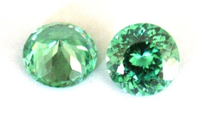 Top Rich Green Round Brilliant Cut CZ AAAAA, Size 5.5 - 8 mm - Picture 1 of 4