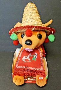 Pancho Chihuahua Plush by Chantilly Lane Felice Navidad In Box New Vintage - Picture 1 of 10
