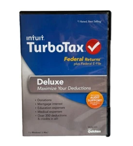 Intuit Turbotax Deluxe 2013 Federal Returns Plus E-File Turbo Tax PC/MAC NEW! - Picture 1 of 6