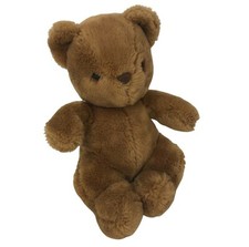 Vintage 80s Brown Teddy Bear Plush Animal Playthings Stuffed Animal 1985