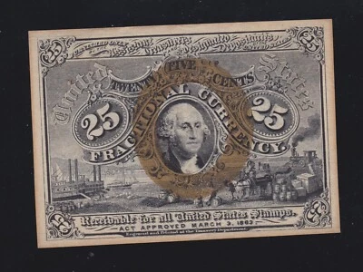 US 25c Fractional Currency 2nd Issue w/ '18-65' Surcharge FR 1284 AU (002) - Image 1 of 2