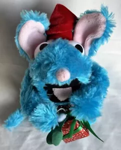 Vintage Bär im großen blauen Haus Tutter blaue Maus Stofftier Plüsch RAR! - Bild 1 von 9