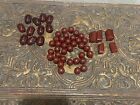 Cherry Amber Bakelite Loose Beads 103 Grams