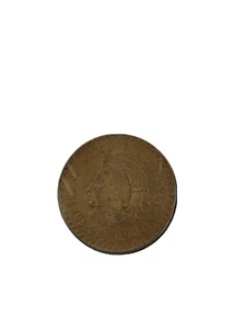 Mexico 1948 Silver 5 Pesos "Cuauhtemoc"  AU-UNC gold toned - Picture 1 of 3