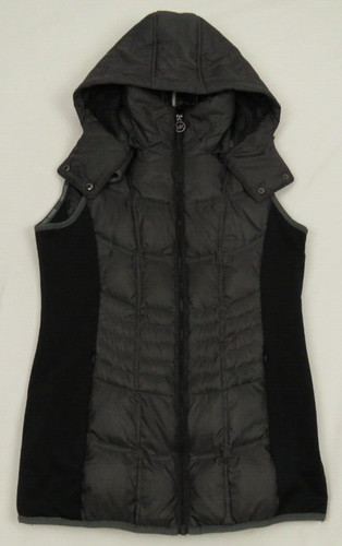 Giubbotto cappotto piumino donna trapuntato Michael Kors nuovo senza etichette con cappuccio zip intera imbottito giacca S