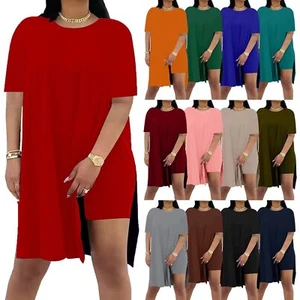 Summer Tracksuits Set Womens 2PCS T-Shirt Shorts Casual Holiday Tops Pants Plus - Picture 1 of 22