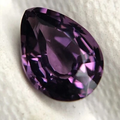 0.80 CT Natural Purple Spinel Gemstone Pear Cut Unheated Ceylon VVS1 - Image 1 of 4