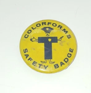 Vintage Operation Safety Colorforms Safety badge pin - 1959 RARE - Picture 1 of 4